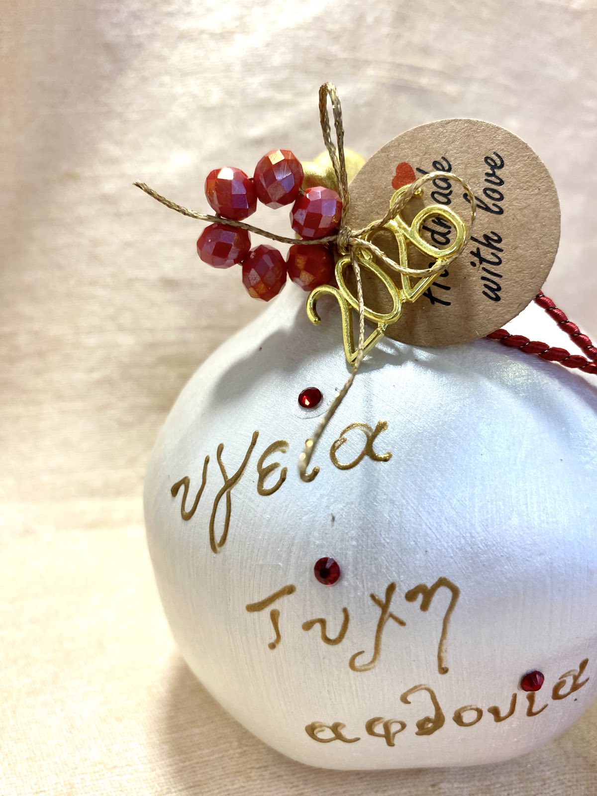 Γούρι Ρόδι Λευκό.