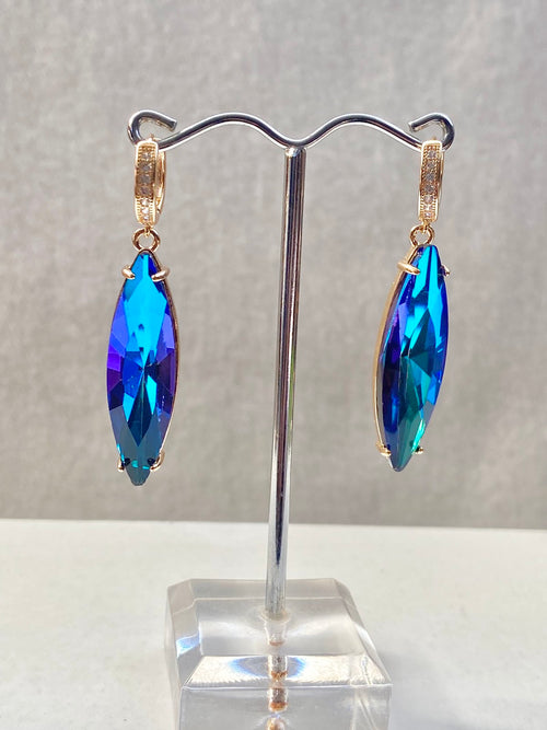 Ατσάλινο Σκουλαρίκι Μπλέ.