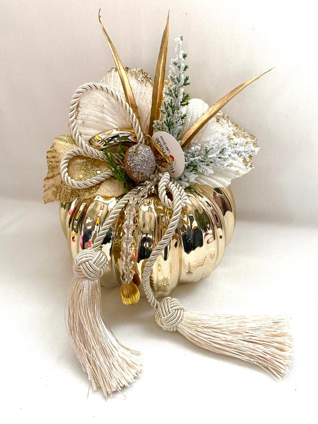 Γούρι Κολοκύθα κεραμική χρυσή.