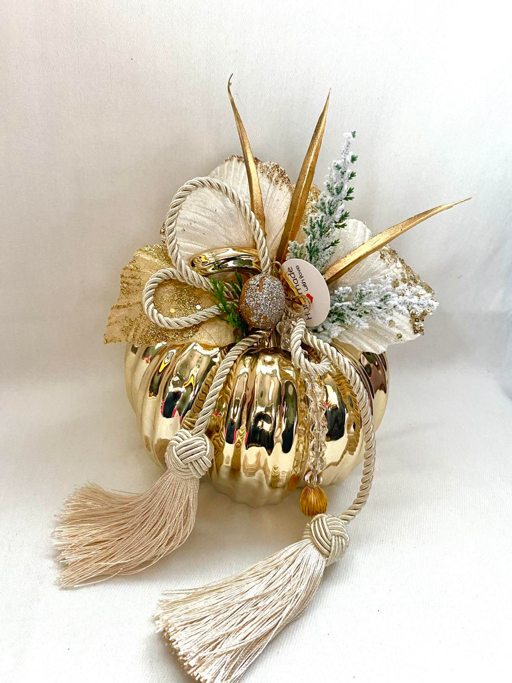 Γούρι Κολοκύθα κεραμική χρυσή.