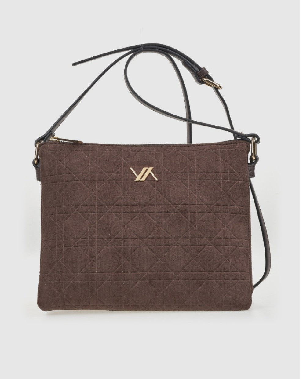 Verde Γυναικεία Τσάντα Χιαστή Καφέ.